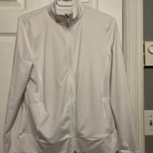 Athletic works White silky jacket